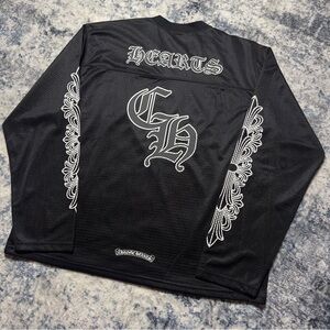Chrome Hearts Black Mesh Jersey Long Sleeve Tee Size Large